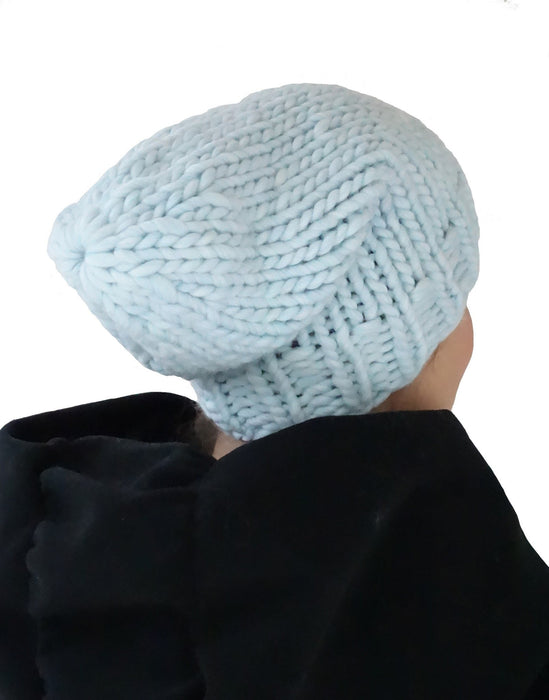 Bonnet Flow en bleu glacé