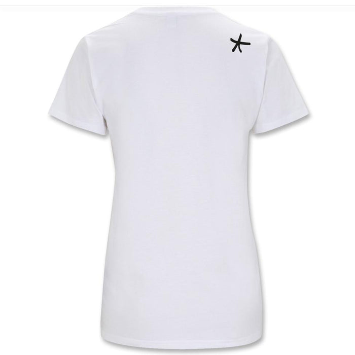 Tee blanc de la motion de Ladies Burner