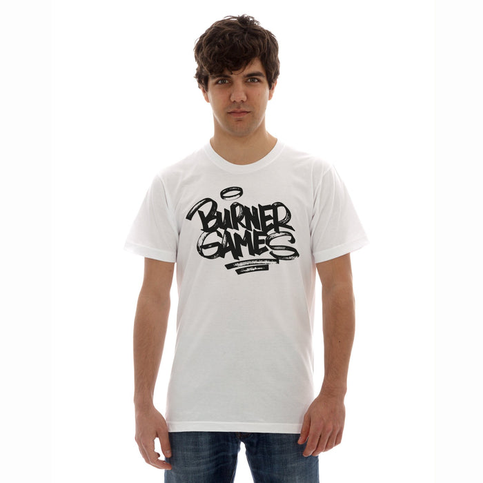 T-shirt Burner Games pour hommes blanc